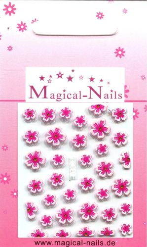 Nail Sticker, selbstklebend, Blüten Pink