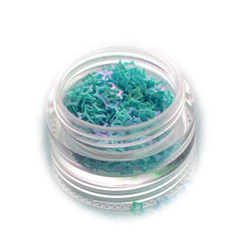 Shapes Sterne Mint-Blau Irisierend - Einleger - Magical-Nails