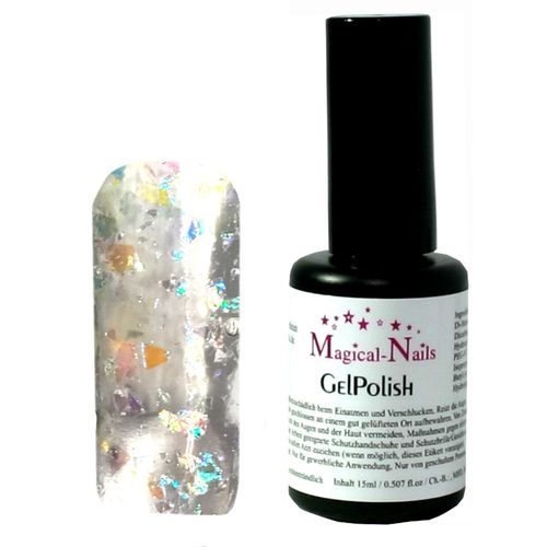 15ml Nagellack UV Gel klar mit - Glitzer Flakes - Magical-Nails