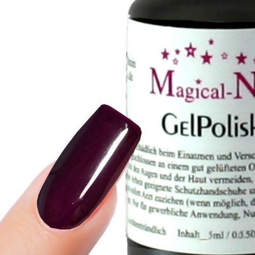 5ml Gel Nagellack, Gel Polish Bordeaux-Lila UV+LED Magical-Nails