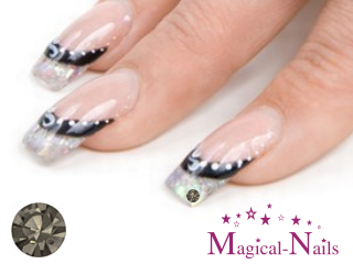 20 Kristalle Black Diamond - hochwertige Kristalle - Magical-Nails