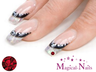 20 Kristalle Siam - hochwertige Kristalle - Magical-Nails