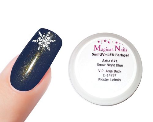 5ml Farbgel, Nagelgel Snow Night Blue - Magical-Nails
