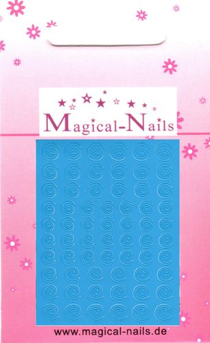 Nagel Aufkleber , Nail Sticker Blaue Spirale  - Magical-Nails