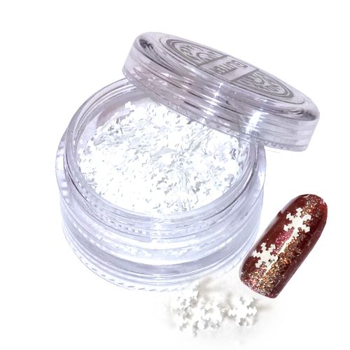 Snow Glitter 01 Flakes White - Magical-Nails
