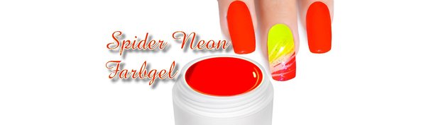 Spider Farbgel Neon Orange - Neon Orange Spider Gel Nägel - Magical-Nails