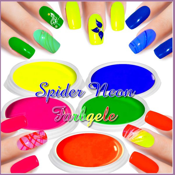 Neon Spider Farbgel kaufen - Magical-Nails Nageldesign mit Spider Neon Nagel Gel