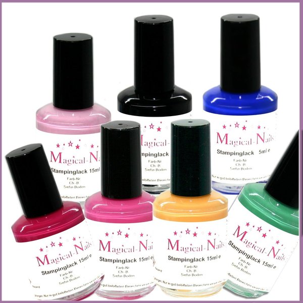 15ml Nail Stamping Lack - verschiedene Farben wählbar- Magical-Nails