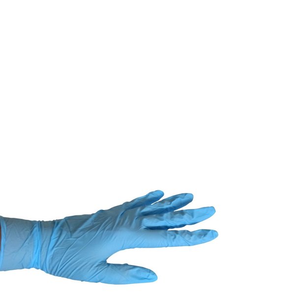 25 Stück blaue Nitril Einmal Handschuhe, Gr. S