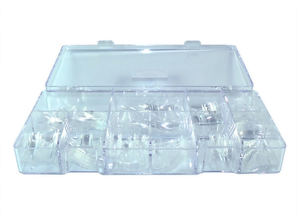 100 Clear Nail Tips Style 11 in Box
