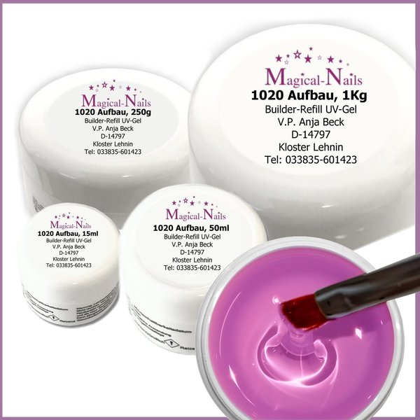1020 UV-Aufbau-Gel rosé, dickflüssig - Magical-Nails - wählbar