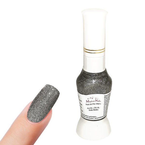 Nail Art Glitter Pens 10ml Silber Glitzer - Magical-Nails
