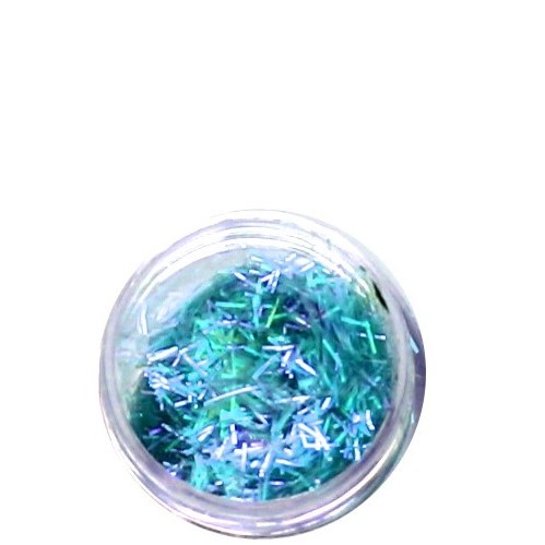 Nail Glitter Fäden - Hellblau-Multicolor