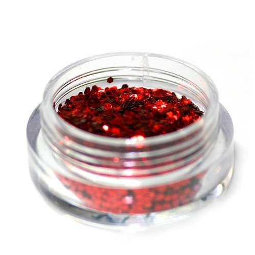 Nail Glitter Pailletten - Rot