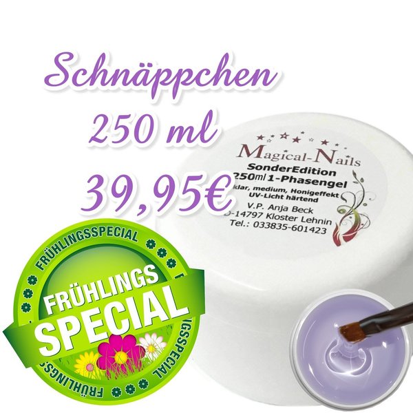 Frühlings Spezial Schnäppchen 39,95€ 250 ml 1-Phasengel klar medium