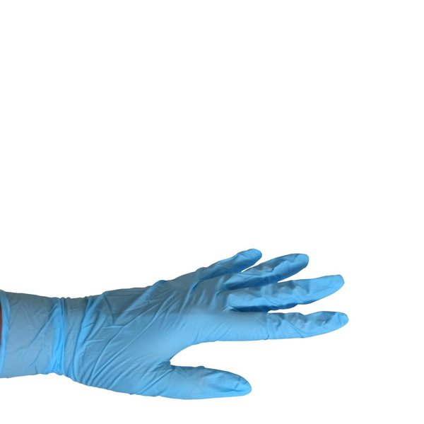 25 Stück blaue Nitril Einmal Handschuhe, Gr. M
